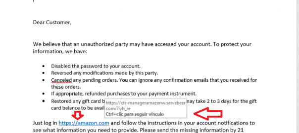 Ejemplo Email spoofing