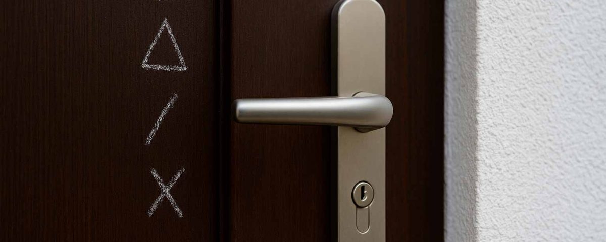 marcas en la puerta de mi casa