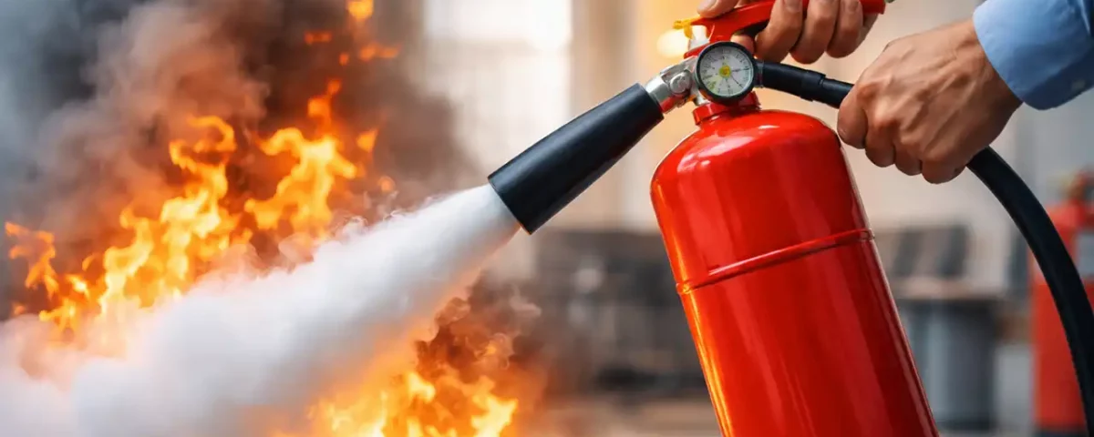 cómo usar un extintor en caso de incendio