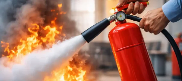 cómo usar un extintor en caso de incendio