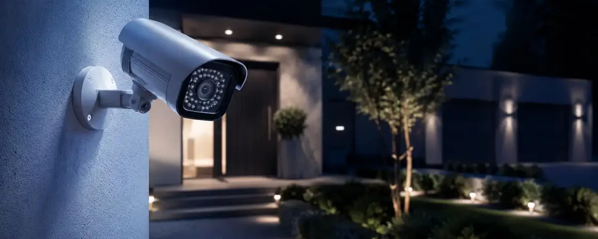 Cámara de vigilancia exterior con visión nocturna