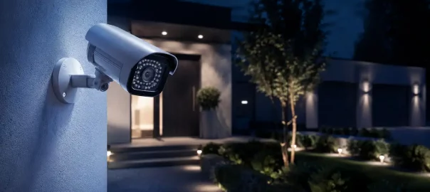 Cámara de vigilancia exterior con visión nocturna